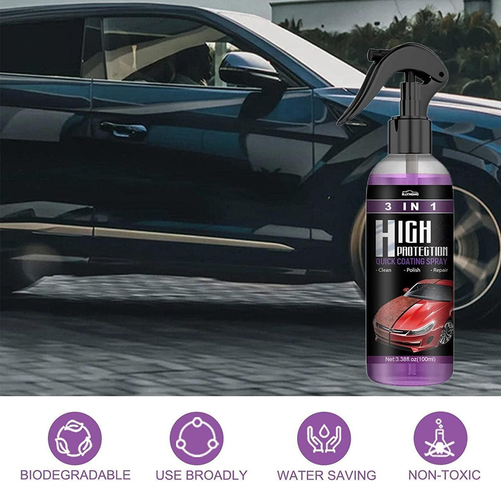 3-in-1 Nano Coating & Car Scratch Polish Spray (Pack of 2) – Waterless Wash & Gloss Shield
